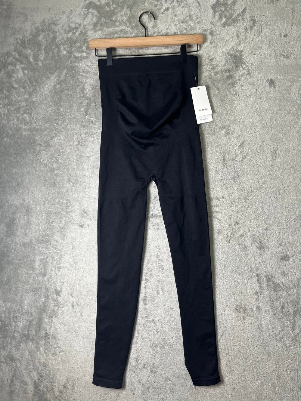 BLANQI Everyday Maternity Belly Support Leggings Deepest Black Medium M New